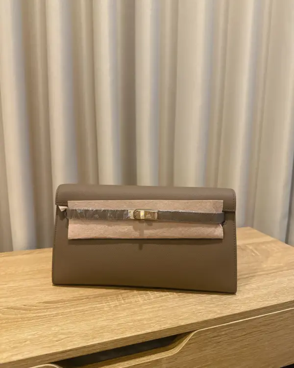 CALLIE ELAN 27 TAUPE IN EPSOM LEATHER
