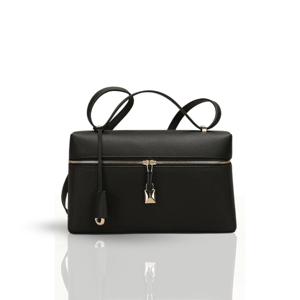 LOUI BLACK 27 IN TEXTURED LEATHER