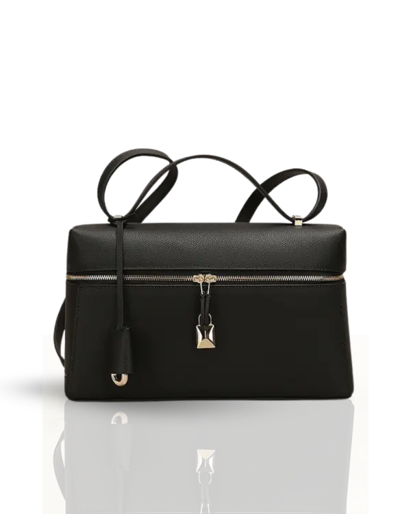 LOUI BLACK 27 IN TEXTURED LEATHER
