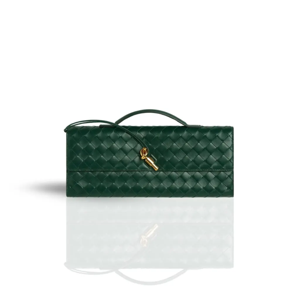 ANDANTE WOVEN CLUTCH (LAMB SKIN)